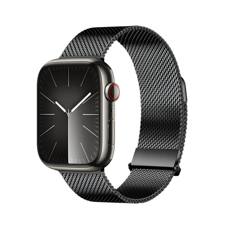 For Apple Watch Series 6 44mm DUX DUCIS Milanese Pro Series Stainless Steel Watch Band(Black) - Watch Bands by DUX DUCIS | Online Shopping UK | buy2fix