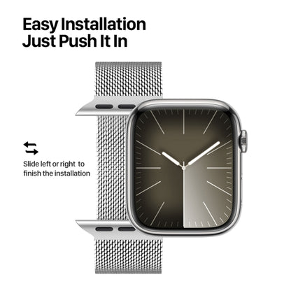 For Apple Watch Series 6 44mm DUX DUCIS Milanese Pro Series Stainless Steel Watch Band(Silver) - Watch Bands by DUX DUCIS | Online Shopping UK | buy2fix