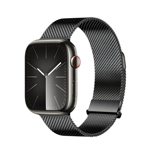 For Apple Watch Series 3 38mm DUX DUCIS Milanese Pro Series Stainless Steel Watch Band(Black) - Watch Bands by DUX DUCIS | Online Shopping UK | buy2fix