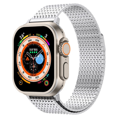 For Apple Watch Ultra 49mm Milanese Loop Magnetic Clasp Stainless Steel Watch Band(Silver) - Watch Bands by buy2fix | Online Shopping UK | buy2fix