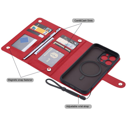 For iPhone 15 ViLi GHA Series Shockproof MagSafe RFID Leather Attraction Horizontal Flip Phone Case(Red) - iPhone 15 Cases by ViLi | Online Shopping UK | buy2fix