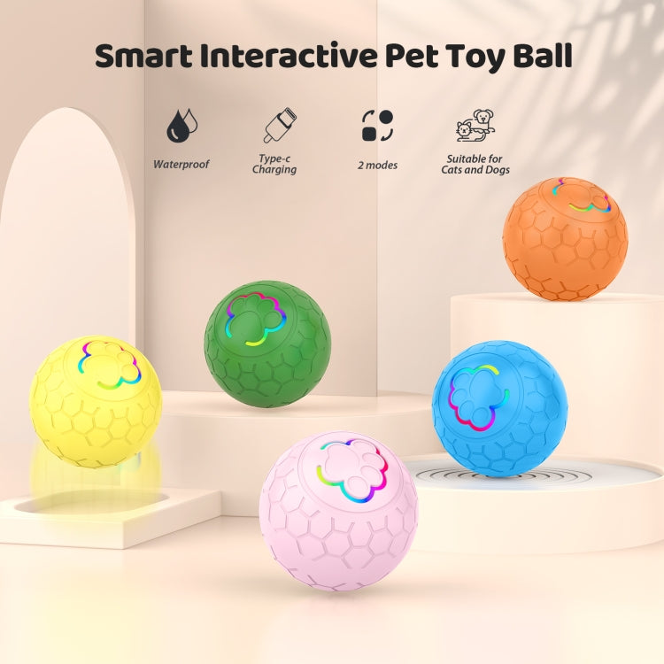 O5 Smart Pet Cat Toy Ball Luminous Yo-Yo Diameter 2.4 inches Standalone Version(Pink) - Rubber Silicone Toys by buy2fix | Online Shopping UK | buy2fix