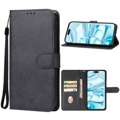 For iPhone 16 Leather Phone Case(Black) - iPhone 16 Cases by buy2fix | Online Shopping UK | buy2fix