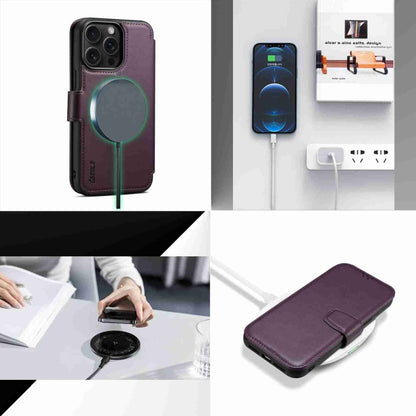 For iPhone 15 Pro Max ESEBLE E1 Nappa Texture MagSafe Holder Leather Phone Case(Dark Purple) - iPhone 15 Pro Max Cases by ESEBLE | Online Shopping UK | buy2fix