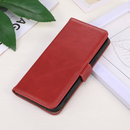 For Google Pixel 9 Pro Crazy Horse Top Layer Cowhide Leather Phone Case(Red) - Google Cases by buy2fix | Online Shopping UK | buy2fix