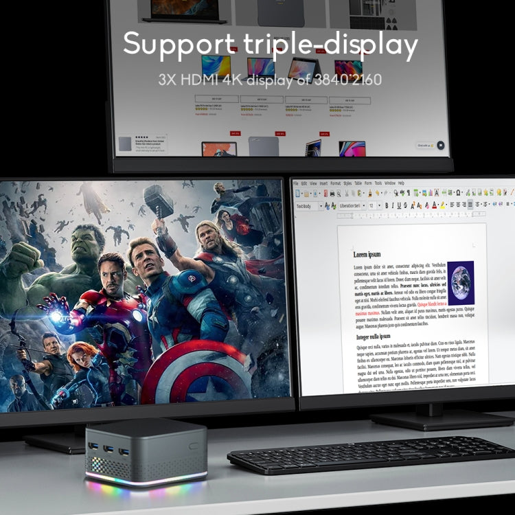 Ninkear T9 Plus Windows 11 Alder Lake N100 Processor Mini Host, Specification:16GB+512GB(EU Plug) - Windows Mini PCs by Ninkear | Online Shopping UK | buy2fix