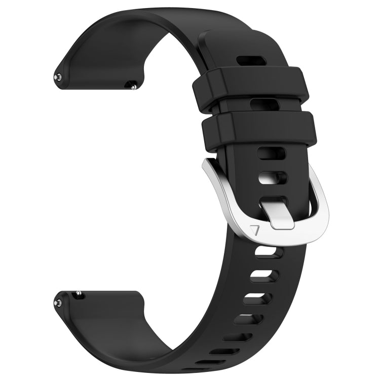For Xiaomi Watch 2 Liquid Glossy Silver Buckle Silicone Watch Band(Black) - Watch Bands by buy2fix | Online Shopping UK | buy2fix