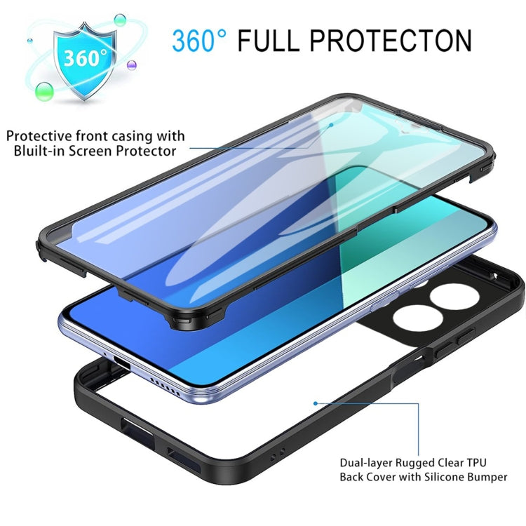 For Xiaomi Redmi Note 13 4G Acrylic + TPU 360 Degrees Full Coverage Phone Case(Red) - Note 13 Cases by buy2fix | Online Shopping UK | buy2fix