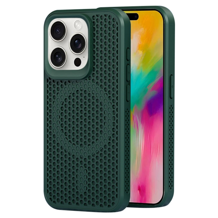 For iPhone 16 Pro Max MagSafe Magnetic Heat Dissipation Phone Case(Dark Green) - iPhone 16 Pro Max Cases by buy2fix | Online Shopping UK | buy2fix