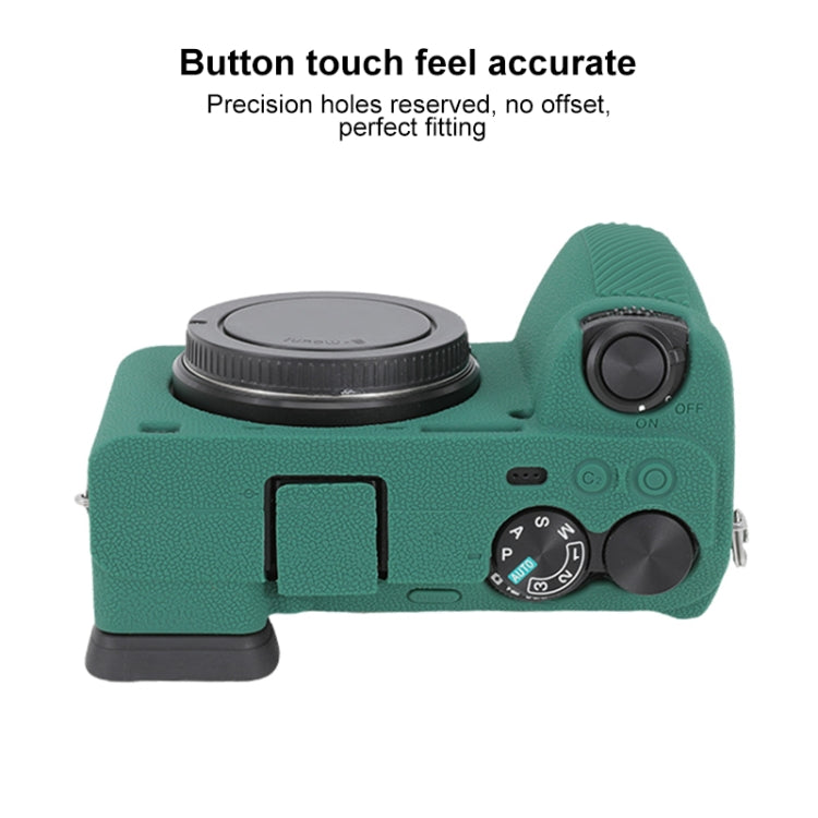 For Sony ILCE-6700 / A6700 Litchi Texture Soft Silicone Protective Case(Green) - Protective Case by buy2fix | Online Shopping UK | buy2fix