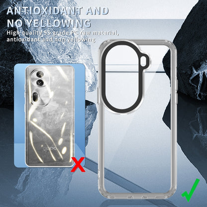 For OPPO Reno11 Global Transparent Acrylic + TPU Shockproof Phone Case(Transparent Black) - Reno11 Cases by buy2fix | Online Shopping UK | buy2fix