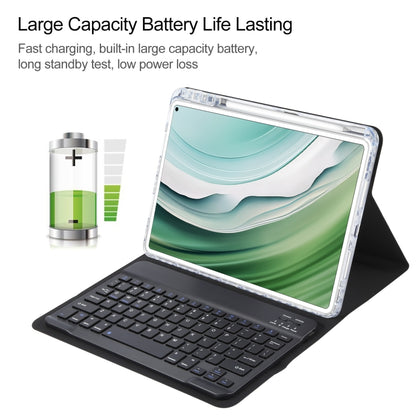 For Huawei MatePad Pro 11 2024 / 2022 Square Button Bluetooth Keyboard Rotatable Holder Leather Case(Black) - Huawei Keyboard by buy2fix | Online Shopping UK | buy2fix