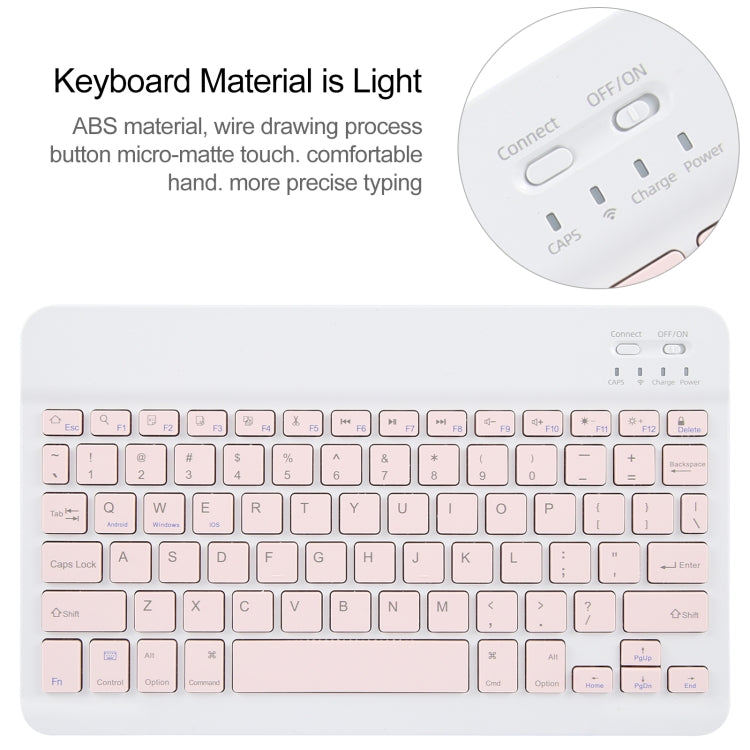 For Huawei MatePad Air 11.5 Square Button Bluetooth Keyboard Rotatable Holder Leather Case(Rose Gold) - Huawei Keyboard by buy2fix | Online Shopping UK | buy2fix