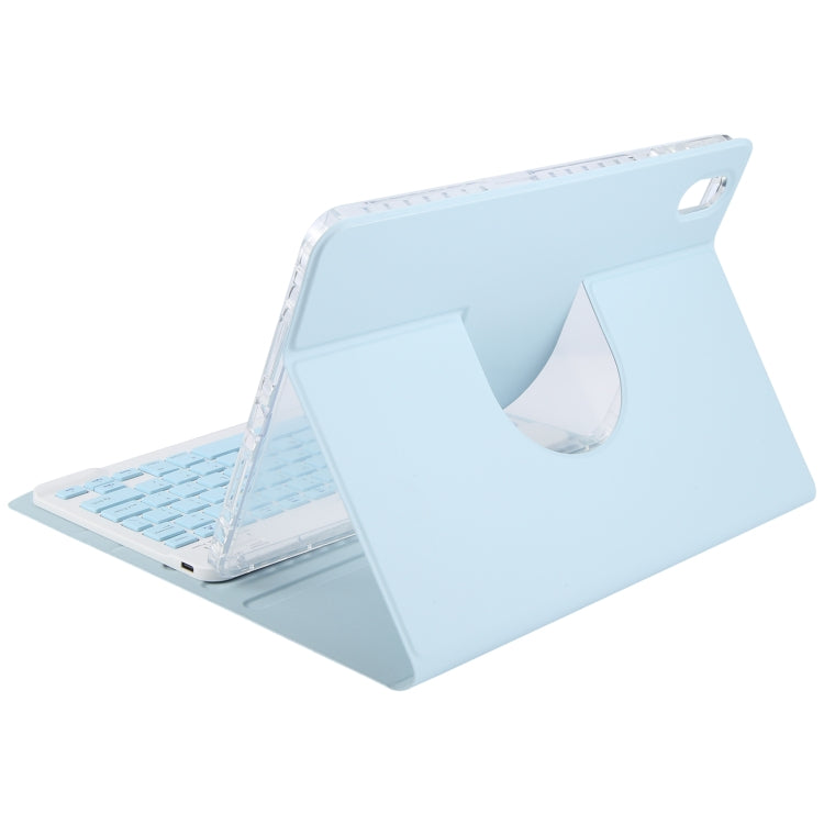For Huawei MatePad Pro 11 2024 / 2022 Square Button Backlight Bluetooth Keyboard Rotatable Holder Leather Case(Sky Blue) - Huawei Keyboard by buy2fix | Online Shopping UK | buy2fix