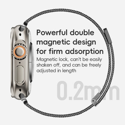 For Apple Watch SE 44mm ZGA Milanese Magnetic Metal Watch Band(Silver) - Watch Bands by ZGA | Online Shopping UK | buy2fix