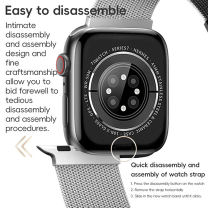 For Apple Watch Series 2 42mm ZGA Milanese Magnetic Metal Watch Band(Black) - Watch Bands by ZGA | Online Shopping UK | buy2fix