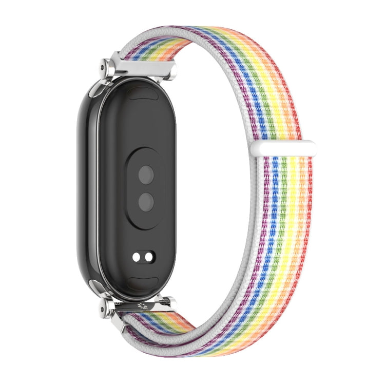 For Xiaomi Mi Band 8 / 9 / 9 NFC Mijobs GT4 Breathable Nylon Loop Watch Band(Colorful Silver) - Watch Bands by MIJOBS | Online Shopping UK | buy2fix