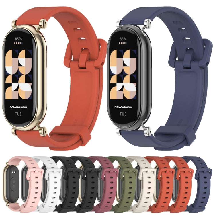 For Xiaomi Mi Band 8 / 9 / 9 NFC Mijobs GT4 Silicone Breathable Watch Band(Orange Light Gold) - Watch Bands by MIJOBS | Online Shopping UK | buy2fix