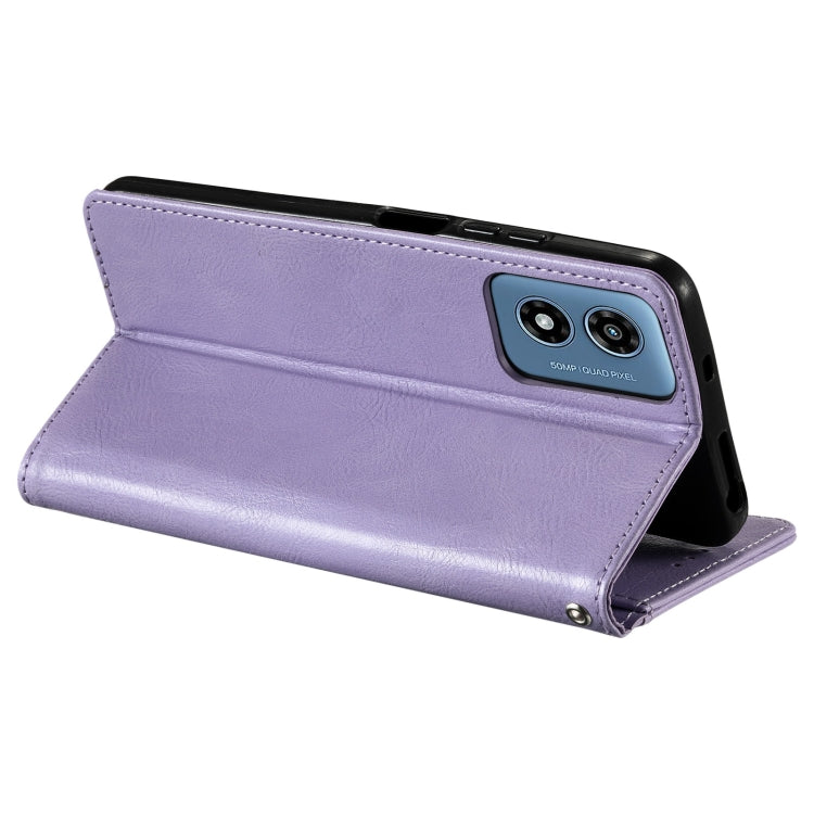 For Motorola Moto G Play 2024 Simple 6-Card Wallet Leather Phone Case(Purple) - Motorola Cases by buy2fix | Online Shopping UK | buy2fix