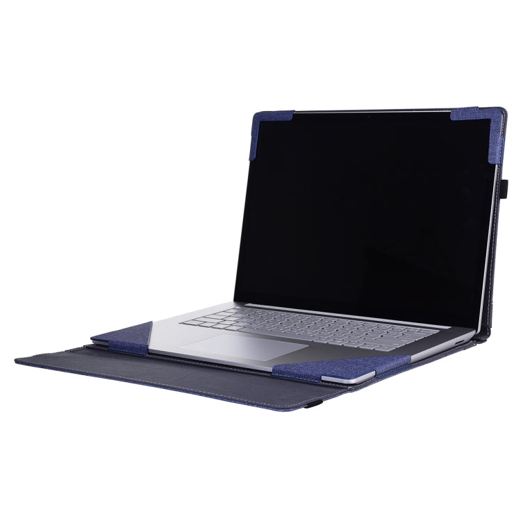 For Lenovo ThinkPad X1 Yoga Gen 8 14 inch Cloth Texture Laptop Leather Protective Case(Deep Blue) - Other by buy2fix | Online Shopping UK | buy2fix