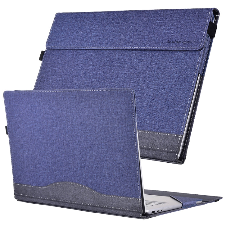 For Lenovo ThinkPad X1 Carbon Gen 8 Cloth Texture Laptop Leather Protective Case(Deep Blue) - Other by buy2fix | Online Shopping UK | buy2fix