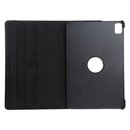 For iPad Pro 13 2024 360 Degree Rotation Litchi Texture Leather Tablet Case with Holder(Black) - iPad Pro 13 2024 Cases by buy2fix | Online Shopping UK | buy2fix