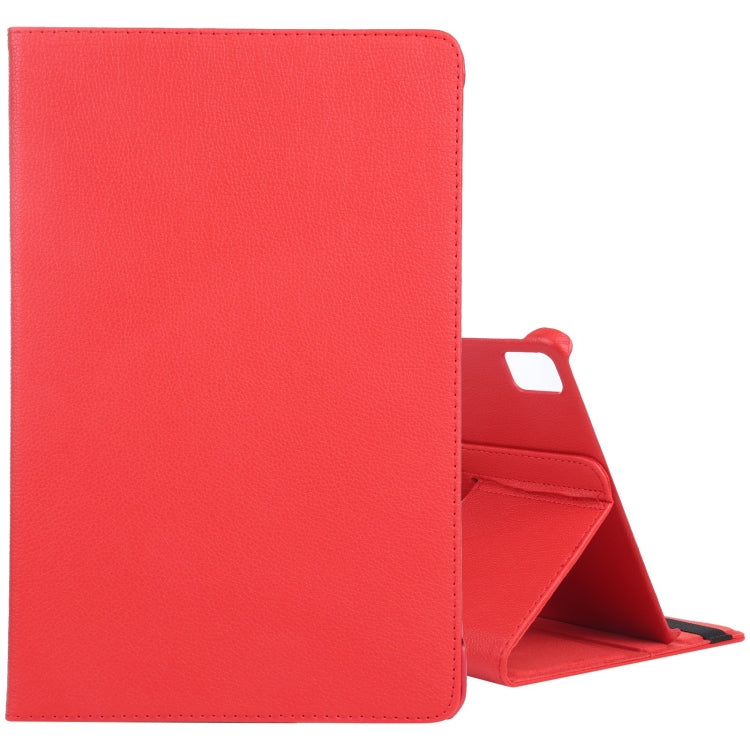 For iPad Air 11 2024 360 Degree Rotation Litchi Texture Leather Tablet Case with Holder(Red) - iPad Air 11 2024 Cases by buy2fix | Online Shopping UK | buy2fix