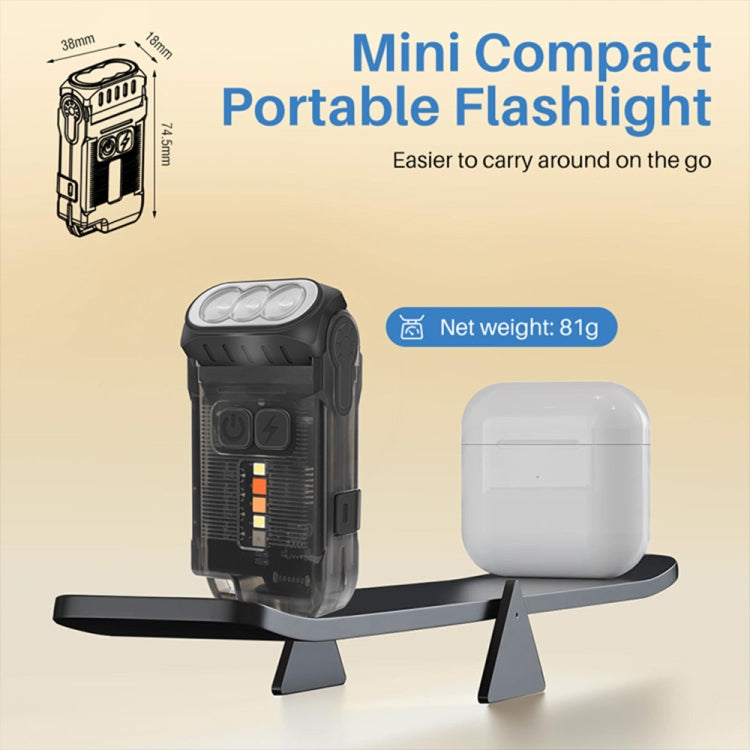 V15 EDC Flashlight Multi-function Work Light(Black) - Mini Flashlight by buy2fix | Online Shopping UK | buy2fix