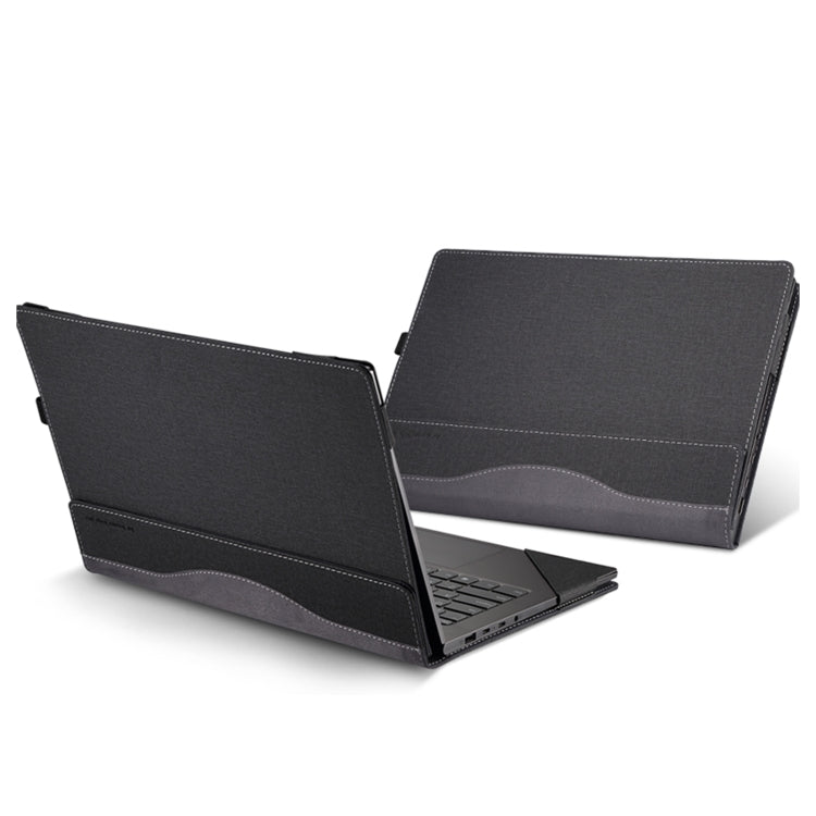 For HP Laptop 17-cu / 17s-cu 17.3 inch Leather Laptop Shockproof Protective Case(Black) - Screen & Keyboard Cover by buy2fix | Online Shopping UK | buy2fix