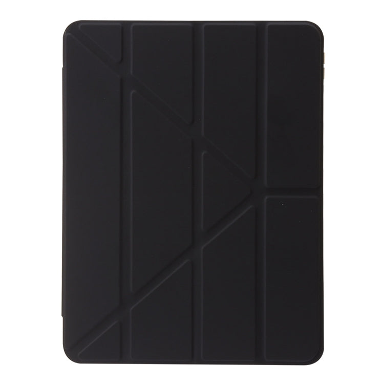 For iPad Air 11 2024 Clear Acrylic Deformation Leather Tablet Case(Black) - iPad Air 11 2024 Cases by buy2fix | Online Shopping UK | buy2fix