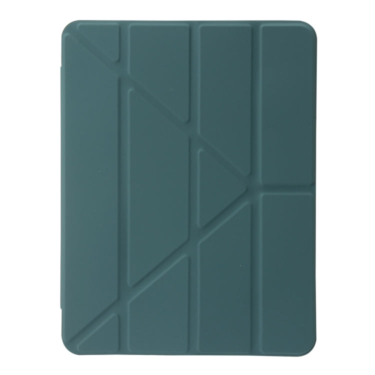 For iPad Air 11 2024 Clear Acrylic Deformation Leather Tablet Case(Dark Green) - iPad Air 11 2024 Cases by buy2fix | Online Shopping UK | buy2fix