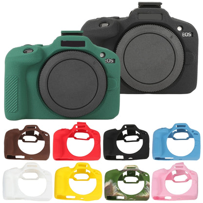 For Canon EOS R100 Litchi Texture Soft Silicone Protective Case(Green) - Protective Case by buy2fix | Online Shopping UK | buy2fix