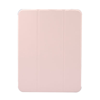 For iPad Air 11 2024 3-folding Electric Pressed Skin Texture Leather Tablet Case(Light Pink) - iPad Air 11 2024 Cases by buy2fix | Online Shopping UK | buy2fix