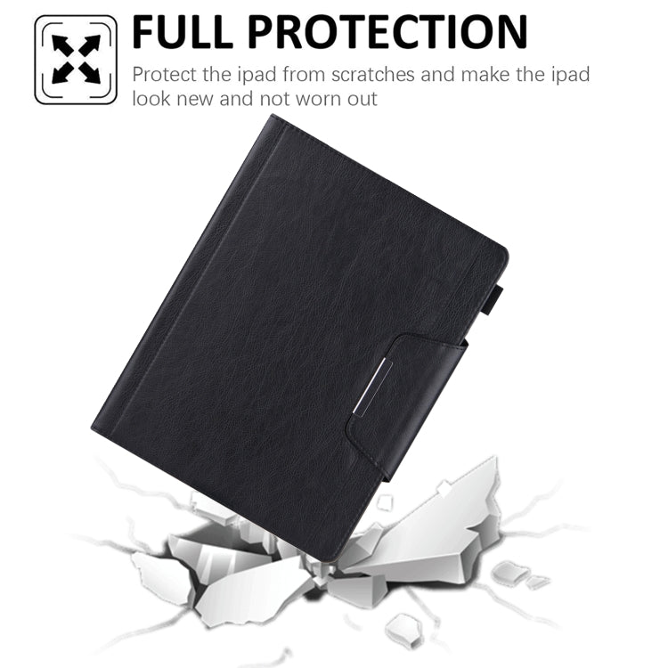 For iPad Pro 13 2024 Solid Color Metal Buckle Leather Smart Tablet Case(Black) - iPad Pro 13 2024 Cases by buy2fix | Online Shopping UK | buy2fix