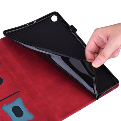 For iPad Pro 13 2024 Splicing Shockproof Leather Tablet Case(Red) - iPad Pro 13 2024 Cases by buy2fix | Online Shopping UK | buy2fix