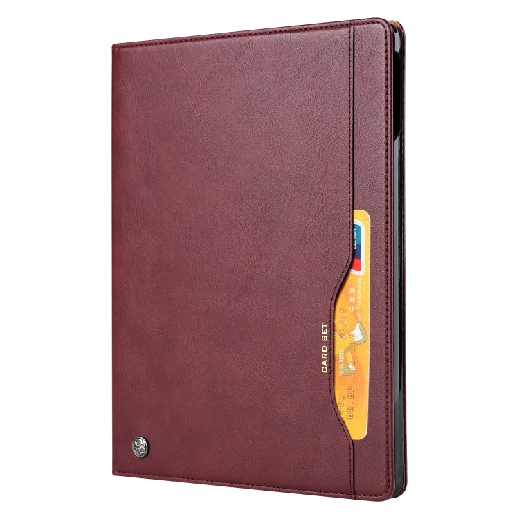 For iPad Pro 13 2024 Knead Skin Texture Horizontal Flip Leather Smart Tablet Case(Wine Red) - iPad Pro 13 2024 Cases by buy2fix | Online Shopping UK | buy2fix