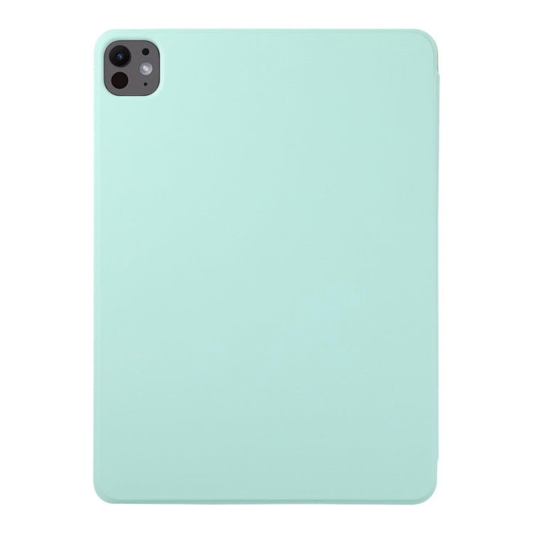 For iPad Pro 11 2024 Double-sided Clip Non-buckle Magnetic PU Smart Tablet Case(Light Green) - iPad Pro 11 2024 Cases by buy2fix | Online Shopping UK | buy2fix