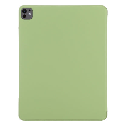 For iPad Pro 13 2024 Double-sided Clip Fixed Buckle Magnetic PU Leather Smart Tablet Case(Grass Green) - iPad Pro 13 2024 Cases by buy2fix | Online Shopping UK | buy2fix