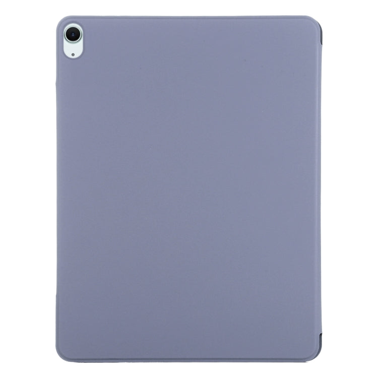 For iPad Air 11 2024 Double-sided Clip Fixed Buckle Magnetic PU Leather Smart Tablet Case(Purple) - iPad Air 11 2024 Cases by buy2fix | Online Shopping UK | buy2fix