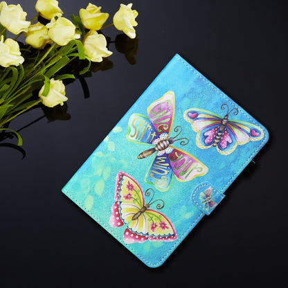 For iPad Pro 11 2024 Coloured Drawing Stitching Smart Leather Tablet Case(Colorful Butterflies) - iPad Pro 11 2024 Cases by buy2fix | Online Shopping UK | buy2fix