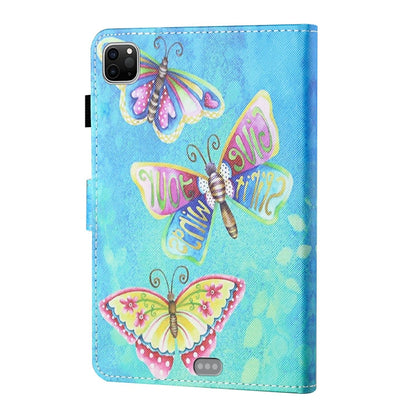 For iPad Pro 11 2024 Coloured Drawing Stitching Smart Leather Tablet Case(Colorful Butterflies) - iPad Pro 11 2024 Cases by buy2fix | Online Shopping UK | buy2fix