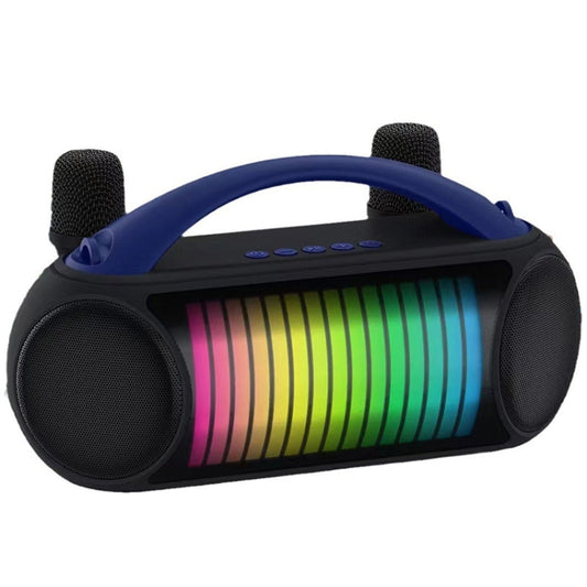 NewRixing NR-222 Portable Outdoor Dual Mic Colorful Wireless Bluetooth Speaker(Blue) - Desktop Speaker by NewRixing | Online Shopping UK | buy2fix