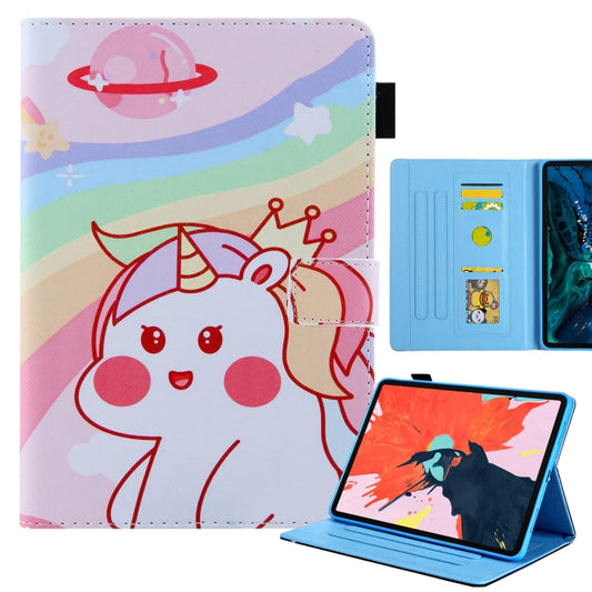 For iPad Pro 11 2024 Colored Drawing Leather Smart Tablet Case(Crown Unicorns) - iPad Pro 11 2024 Cases by buy2fix | Online Shopping UK | buy2fix