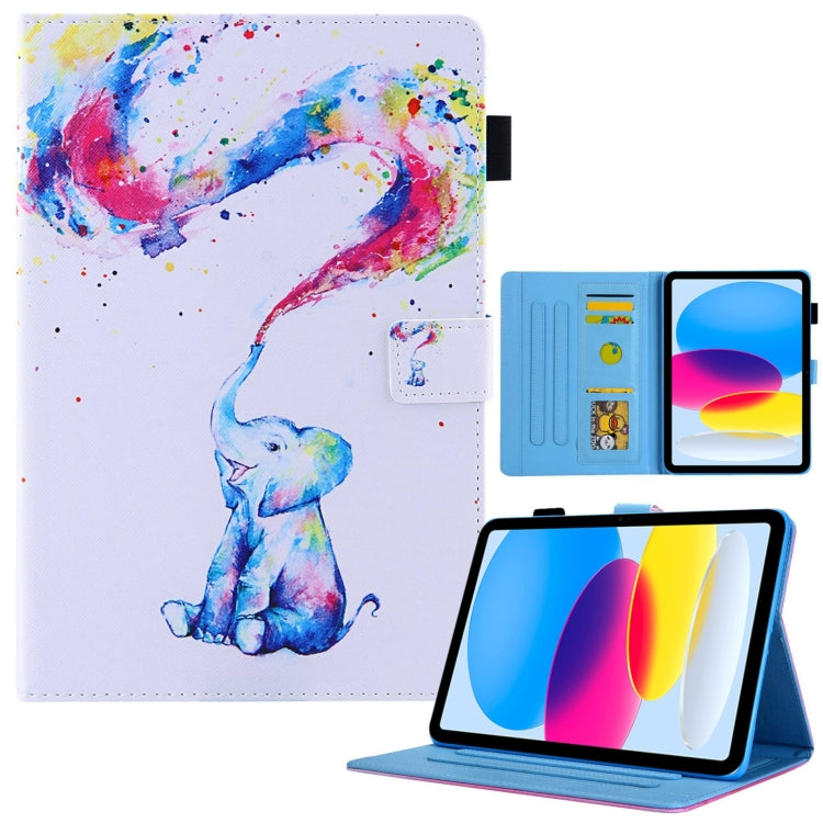 For iPad Pro 11 2024 Colored Drawing Leather Smart Tablet Case(Colorful Elephant) - iPad Pro 11 2024 Cases by buy2fix | Online Shopping UK | buy2fix