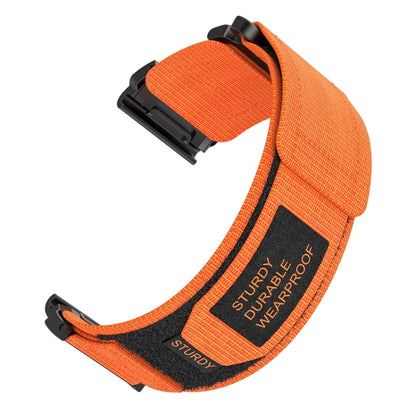 For Garmin MARQ Athlete Gen 2 22mm Two-Section Nylon Watch Band(Orange) - Watch Bands by buy2fix | Online Shopping UK | buy2fix