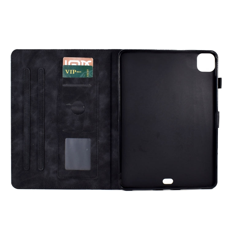 For iPad Pro 11 2024 Fortune Tree Embossed Leather Smart Tablet Case(Black) - iPad Pro 11 2024 Cases by buy2fix | Online Shopping UK | buy2fix