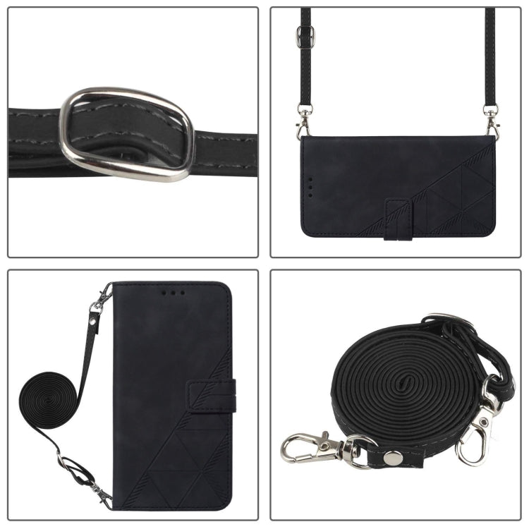 For vivo X100s Crossbody 3D Embossed Flip Leather Phone Case(Black) - vivo Cases by buy2fix | Online Shopping UK | buy2fix