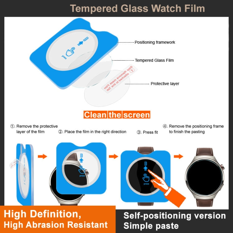 For Samsung Galaxy Watch6 44mm IMAK Tempered Glass Watch Protective Film Self-contained Positioning Version - Screen Protector by imak | Online Shopping UK | buy2fix