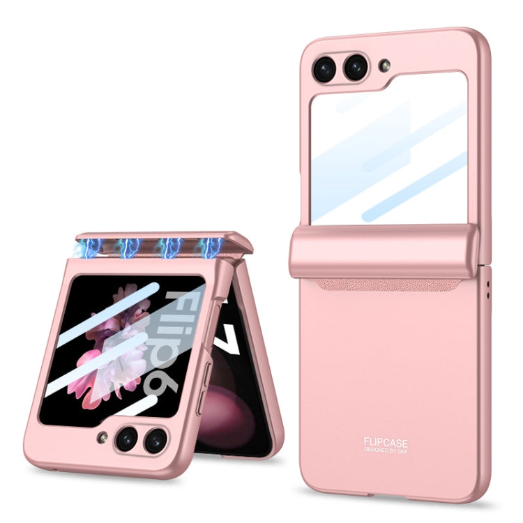 For Samsung Galaxy Z Flip6 GKK Integrated Magnetic Full Coverage Folding Phone Case(Pink) - Galaxy Z Flip6 5G Cases by GKK | Online Shopping UK | buy2fix