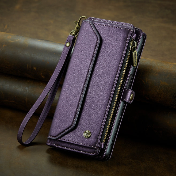 For Samsung Galaxy A34 5G CaseMe C36 Card Slots Zipper Wallet RFID Anti-theft Leather Phone Case(Purple) - Galaxy Phone Cases by CaseMe | Online Shopping UK | buy2fix